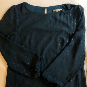 Shift dress, asymmetrical bottom